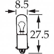 12v 4w Single Contact Bulb BA9s Cap