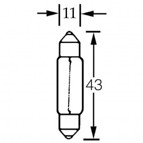 Bulb 12v 5w Festoon  11mm x 43mm LLB239 image #1