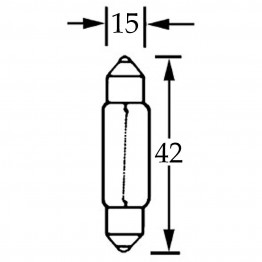 Bulb Festoon 12v 21w  LLB273