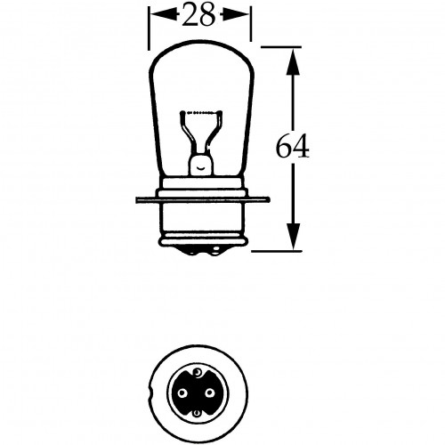 12v Bulb for BPF Foglamps 38w - Double Contact LLB326 image #1