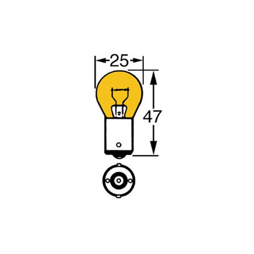 Amber 12v 21w Single Contact Bulb BA15s Cap image #1