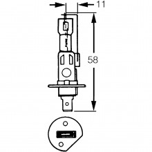 H1 Halogen Bulb 12v 130w for Off Road Use LLB487