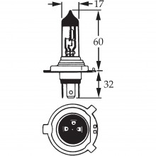 H4 Halogen Bulb 12v 100/80w for Off Road Use LLB484