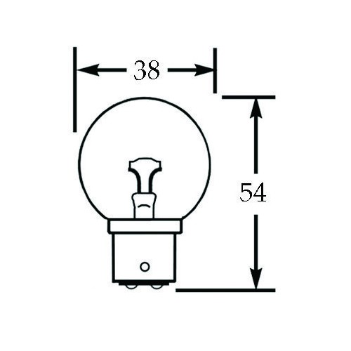 24v Bulb Double Contact Transverse Filament 12w LLB811 image #1