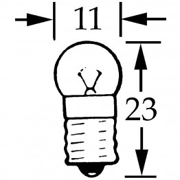 Bulb Screw Type 6v 3w  Single Contact MES E10 LLB990