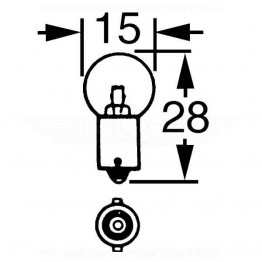 12v 5w Single Contact Bulb BA9s Cap