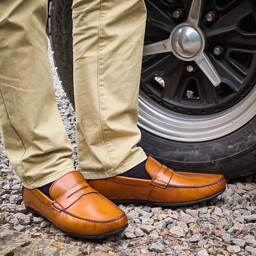 Loake Shoes Goodwood Tan Burnished Calf