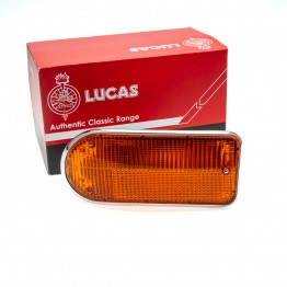 Lucas L823 Front Side/Indicator lamp. Right hand side.  All Amber lens