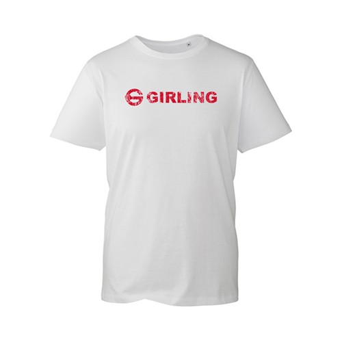 Girling Distressed T-Shirt  in White