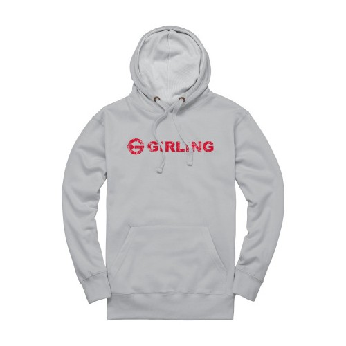 Girling Distressed Hoodie in Heather Grey