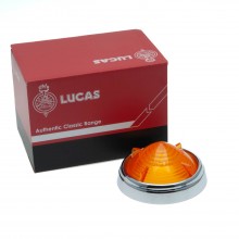 Lucas L539 Type Lamp Lens & Rim Only - Amber