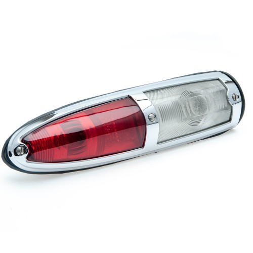 Lucas L548 Type Rear Lamp - Red / Clear image #1