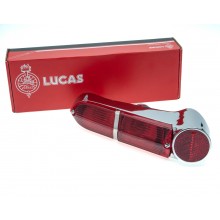 Lucas L651 rear tail lamp assembly for DHC. Left Hand US specification - All Red lens