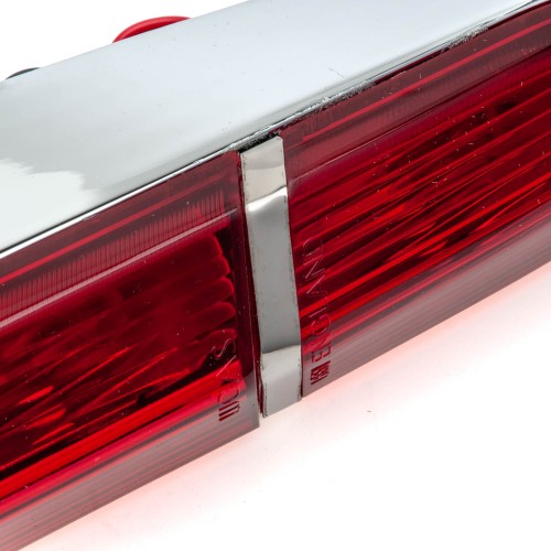 Lucas L651 rear tail lamp assembly, for DHC. Left Hand US specification - All Red lens image #1