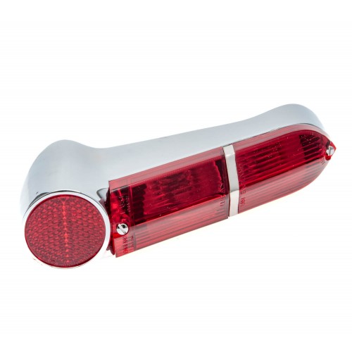 Lucas L651 rear tail lamp assembly, for DHC. Left Hand US specification - All Red lens image #3