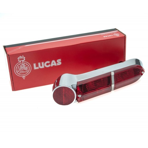 Lucas L651 R.H Stop/Tail/Flasher Lamp, USA Spec (All Red Lenses), for E-type S1 2+2 C25196