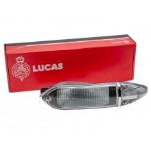 Lucas L652 front right hand side and indicator lamp, all clear lens as fitted to the American market Jaguar E type series 1 and 1.5. Jaguar part numbe.