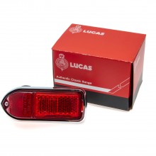 Lucas L824 Left hand rear side marker lamp deep red lens and reflector