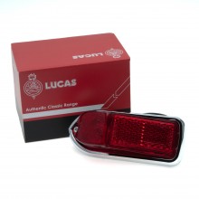 Lucas L824 right hand rear side marker lamp deep red lens and reflector
