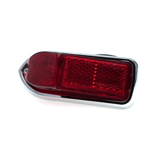 Lucas L824 Right hand rear side marker lamp, Red lens and reflector image #1