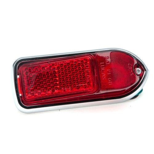 Lucas L824 Right hand rear side marker lamp, Red lens and reflector image #4