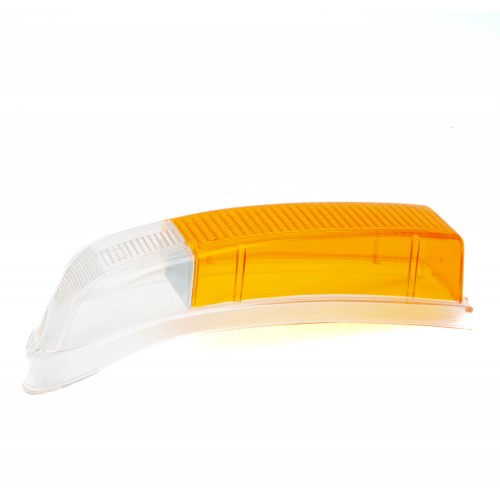 Lucas L901 Front Indicator Lens. Amber/Clear RH image #1