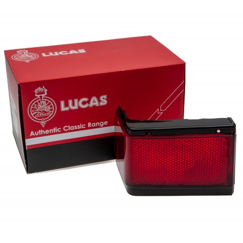 Lucas L944 Left hand lens All Red, fits U.S. Spec Bentley Mulsanne