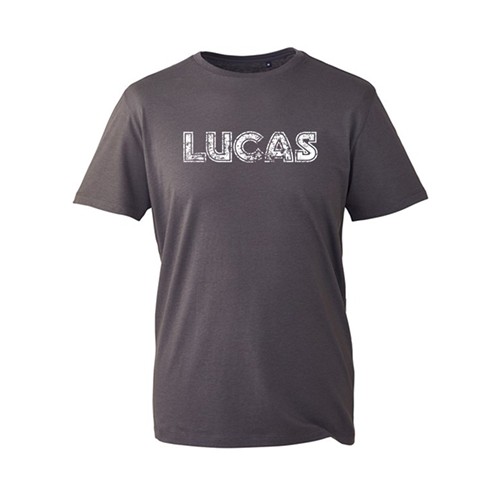 Lucas Distresd TShrt in Charcoal