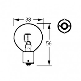 12v Bulb Single Contact Axial Filament 36w LLB002