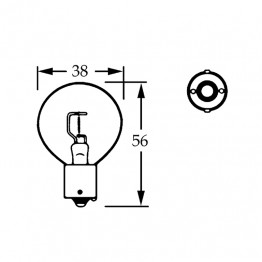 12v Bulb Single Contact Axial Filament 48w LLB023