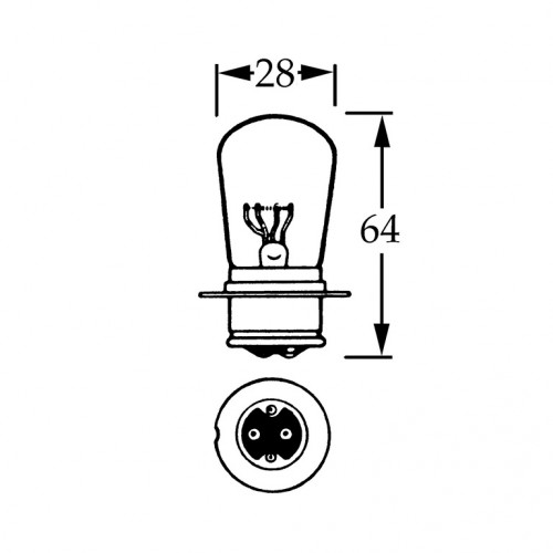 24v Bulb for BPF Foglamps 44w - Double Contact - Yellow LLB601