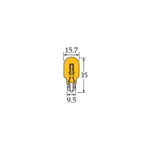 Capless Bulb 12v 21 watts Amber LLB921A image #1