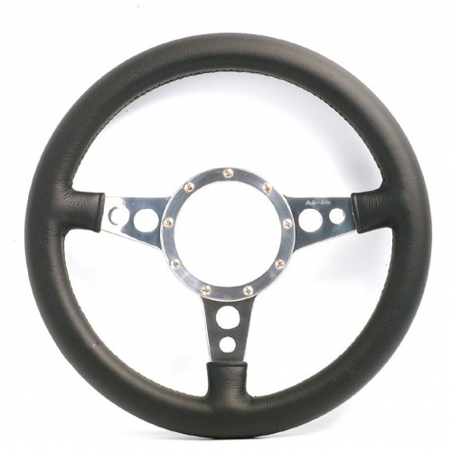 Mota Lita Mark 4 Leather Rim Steering Wheel With Holed Spokes - 14 Inch Dished