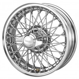 Chrome Wire Wheel 42mm Curly Hub 15 x 4.5