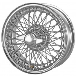 Chrome Wire Wheel 42mm Curly Hub 15 x 5.5