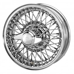 Chrome Wire Wheel 42mm Curly Hub 13 x 4