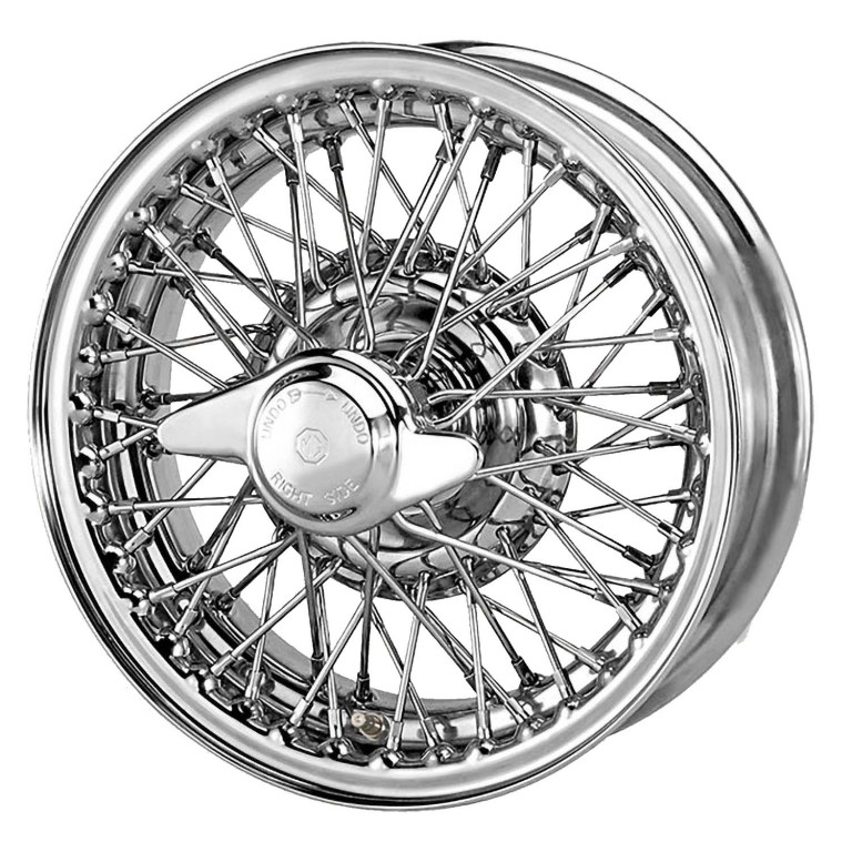 MWS Chrome Wire Wheels for Austin Healey, MG and Sunbeam